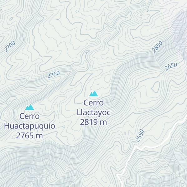 Map of Cerro Llactayoc