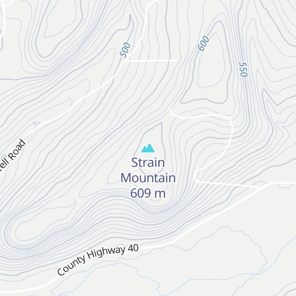 Map of Strain Mountain