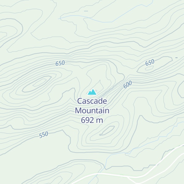 Map of Cascade Mountain