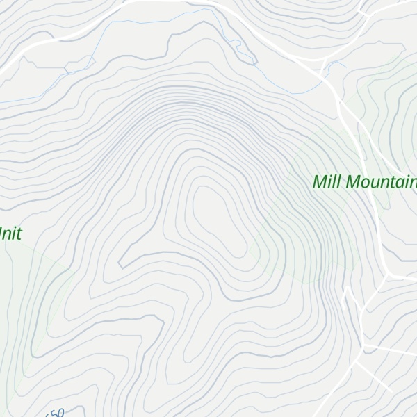 Map of Mill Mountain