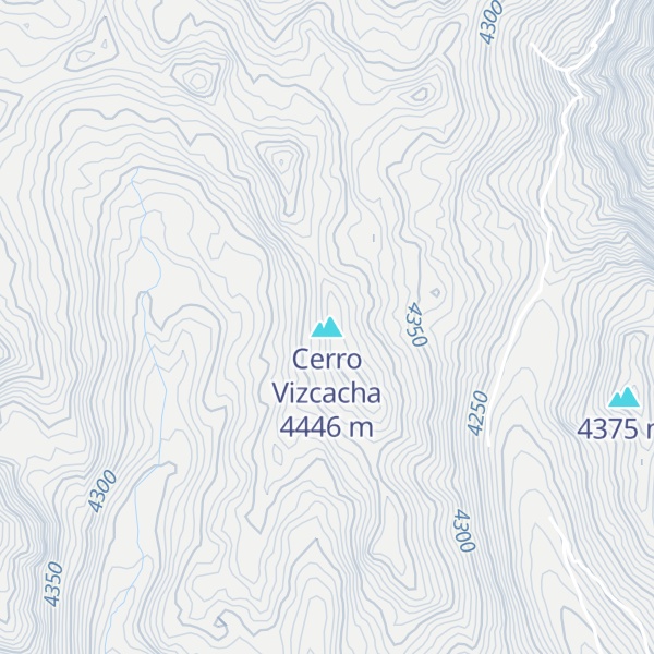 Map of Cerro Vizcacha