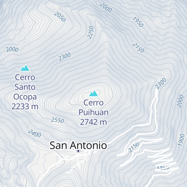 Map of Cerro Puihuan