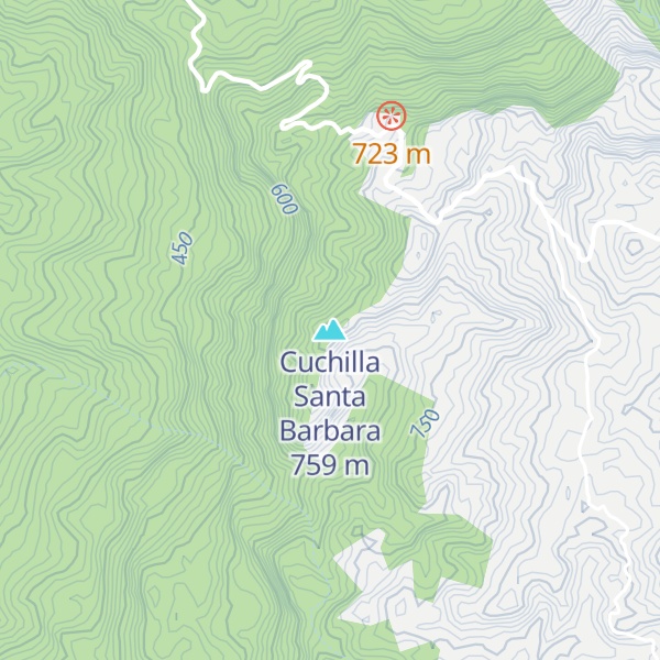 Map of Cuchilla Santa Barbara