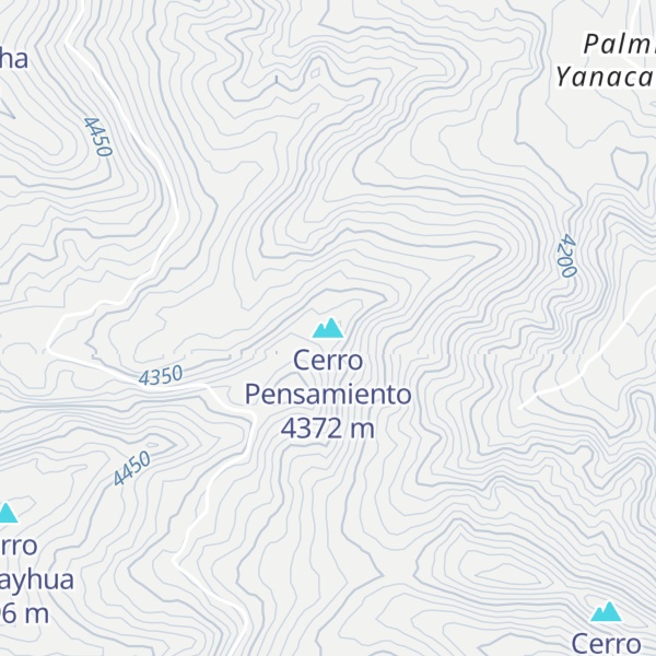 Map of Cerro Pensamiento