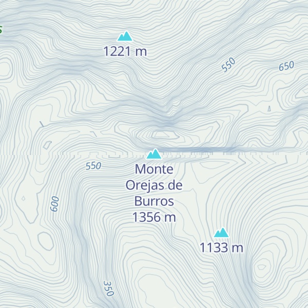Map of Monte Orejas de Burros