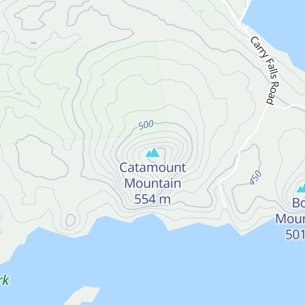 Map of Catamount Mountain