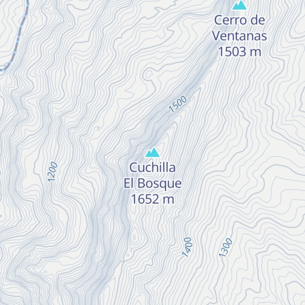 Map of Cuchilla El Bosque