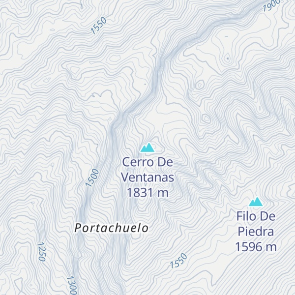 Map of Cerro De Ventanas