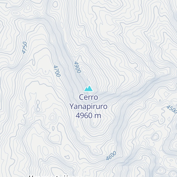 Map of Cerro Yanapiruro