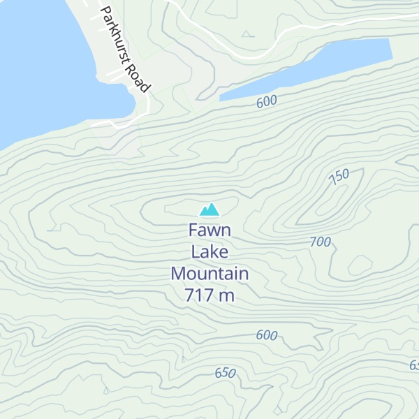 Map of Fawn Lake Mountain