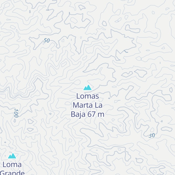 Map of Lomas Marta La Baja