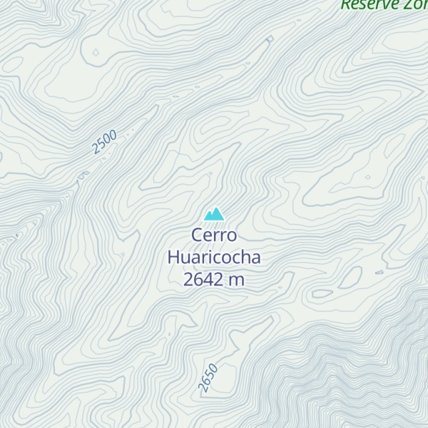 Map of Cerro Huaricocha