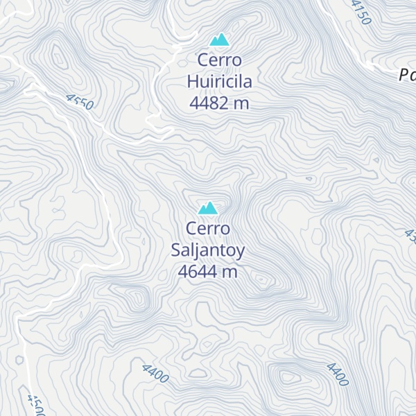 Map of Cerro Saljantoy