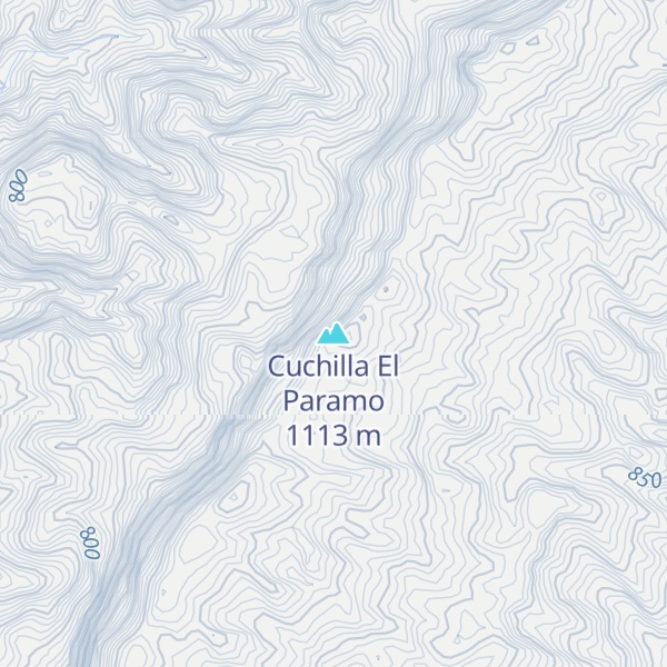 Map of Cuchilla El Paramo