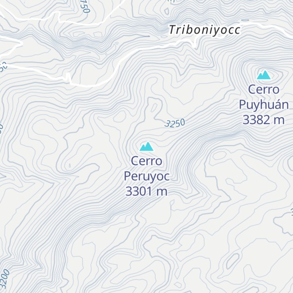 Map of Cerro Peruyoc