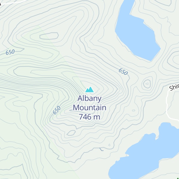 Map of Albany Mountain