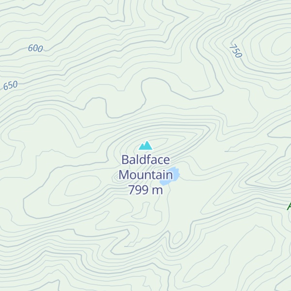 Map of Baldface Mountain