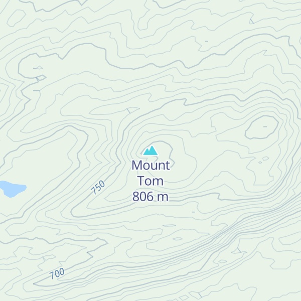 Map of Mount Tom