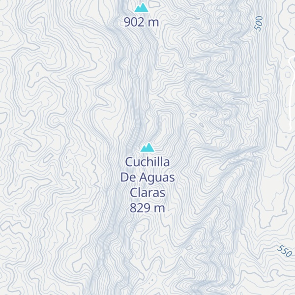 Map of Cuchilla De Aguas Claras