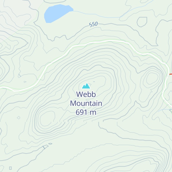 Map of Webb Mountain