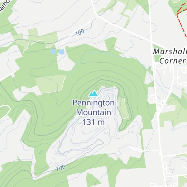 Map of Pennington Mountain