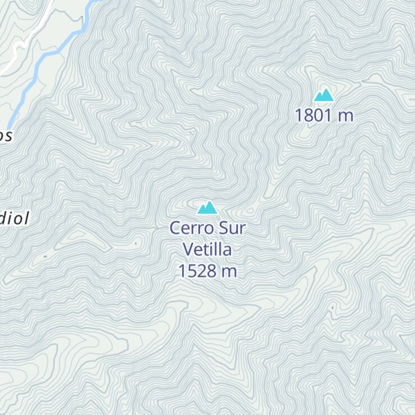 Map of Cerro Sur Vetilla