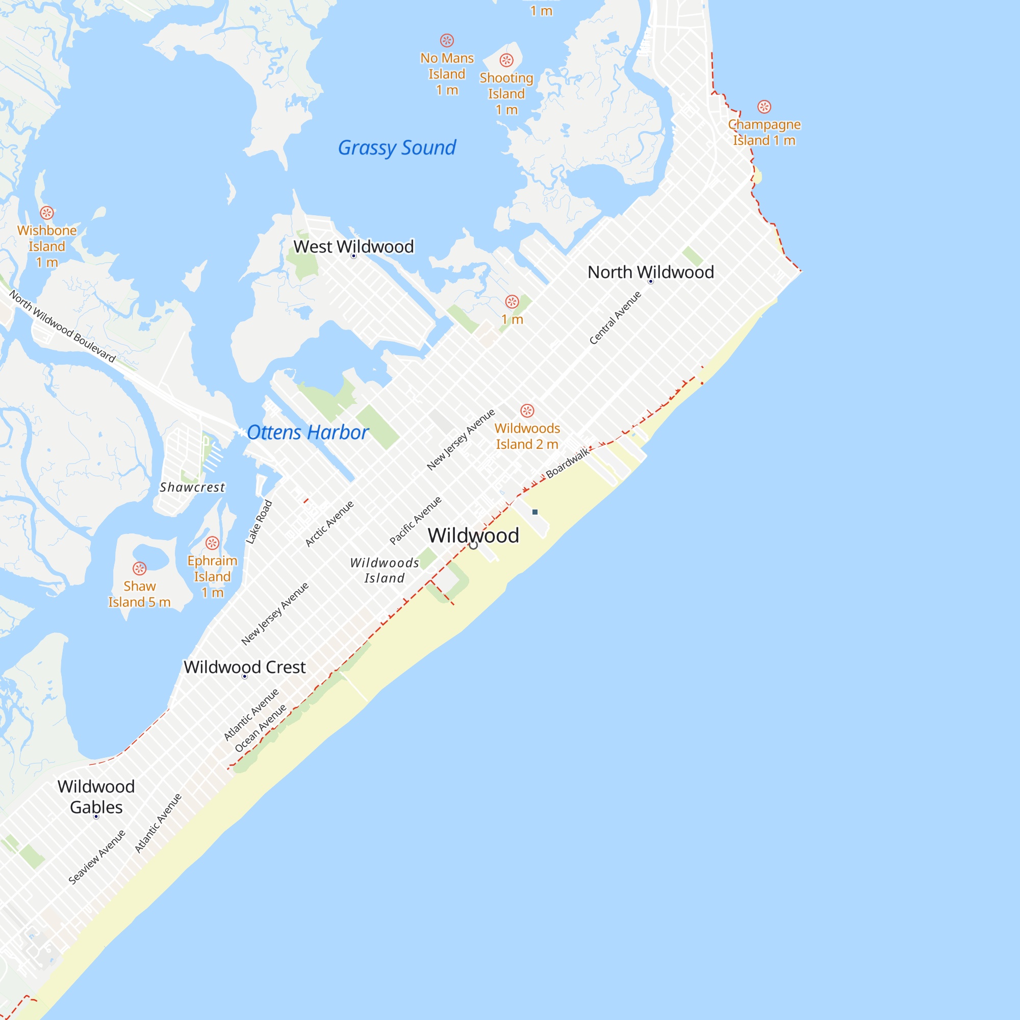 Wildwood Tourist Info Center map