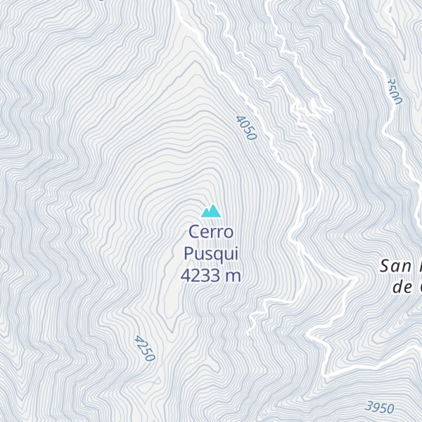 Map of Cerro Pusqui