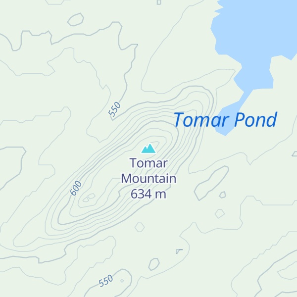Map of Tomar Mountain