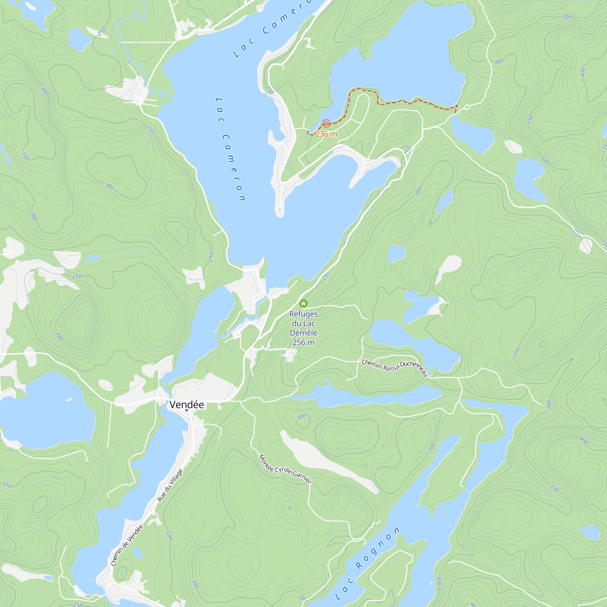 Refuges du Lac Démêlé map