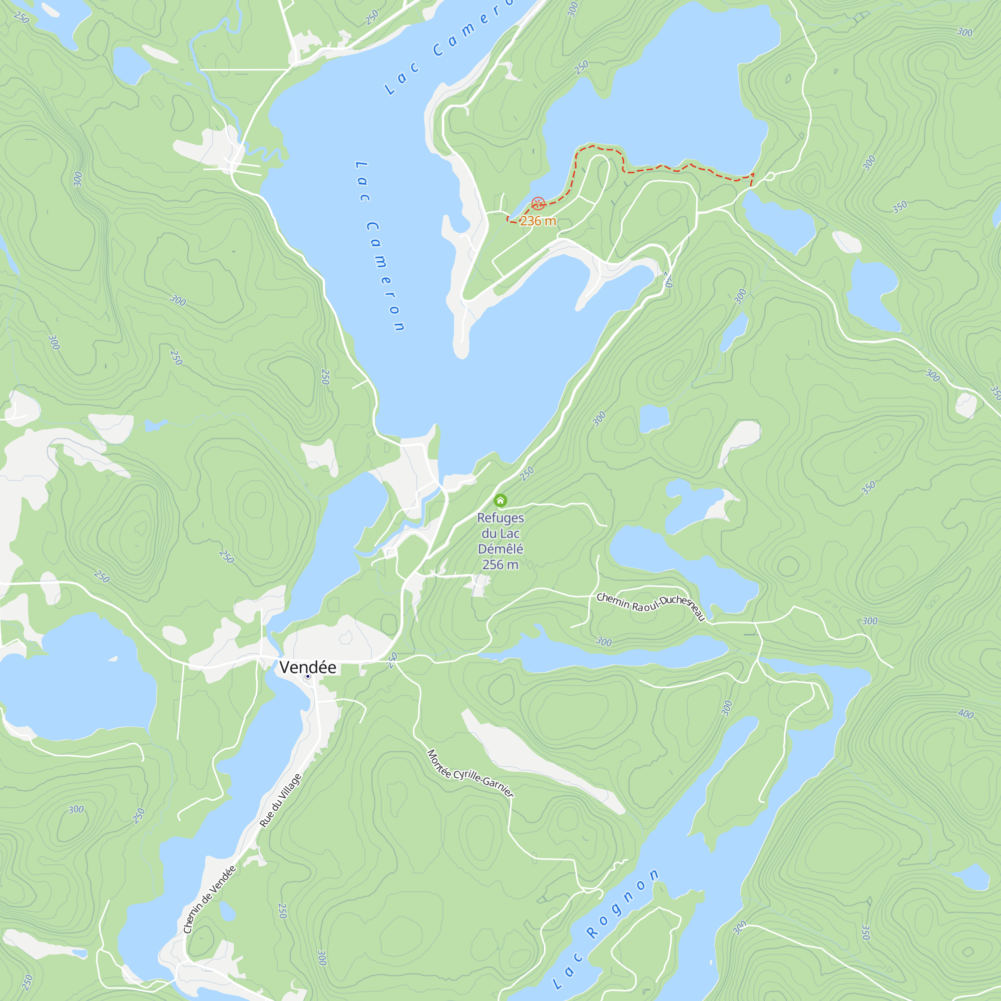 Refuges du Lac Démêlé map