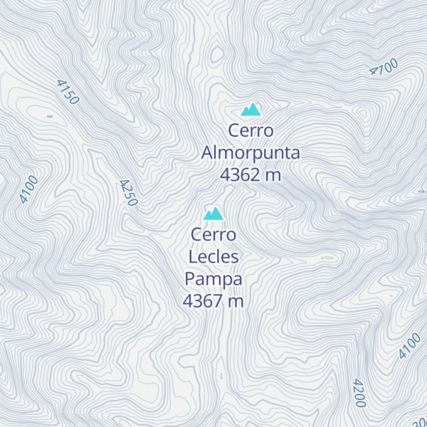 Map of Cerro Lecles Pampa