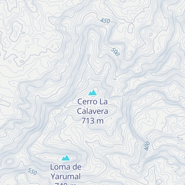 Map of Cerro La Calavera
