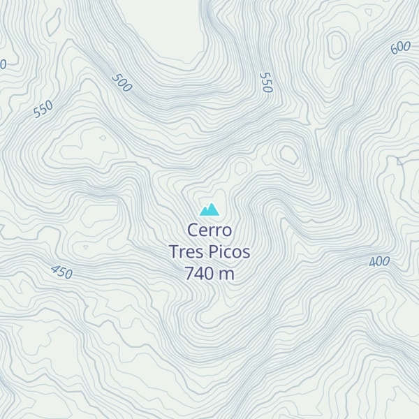 Map of Cerro Tres Picos
