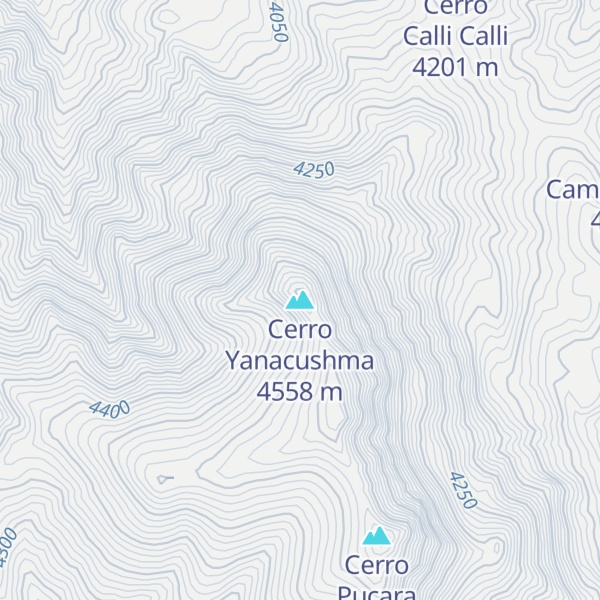 Map of Cerro Yanacushma