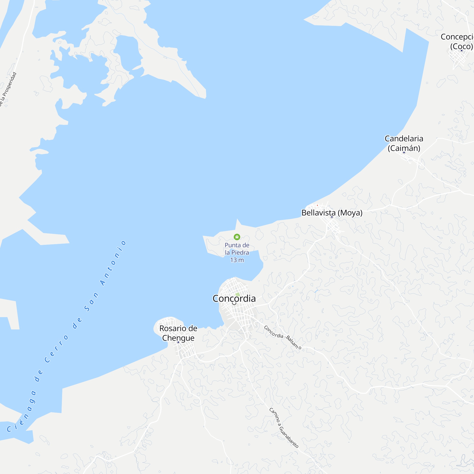Punta de la Piedra map