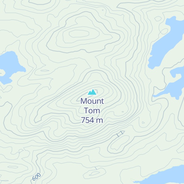 Map of Mount Tom