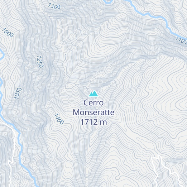 Map of Cerro Monseratte