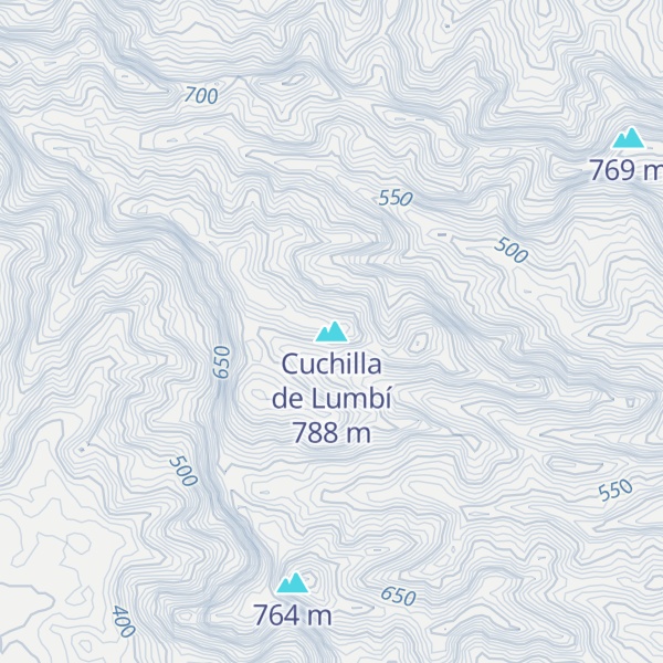 Map of Cuchilla de Lumbí