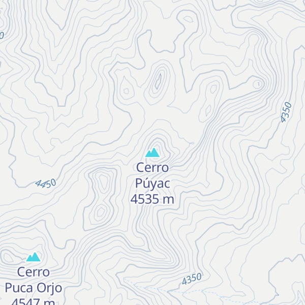 Map of Cerro Púyac
