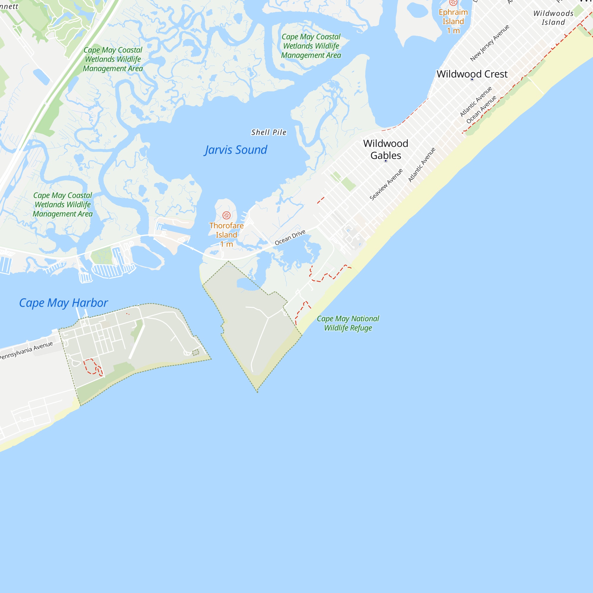 Cape May Visitor Center map