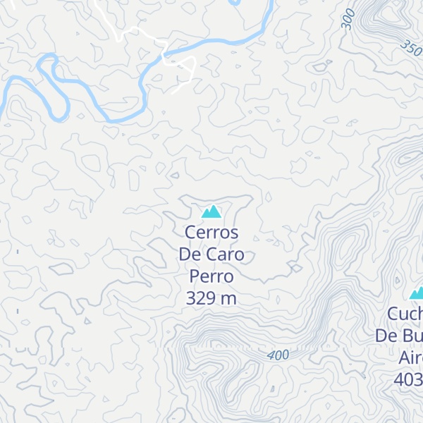 Map of Cerros De Caro Perro