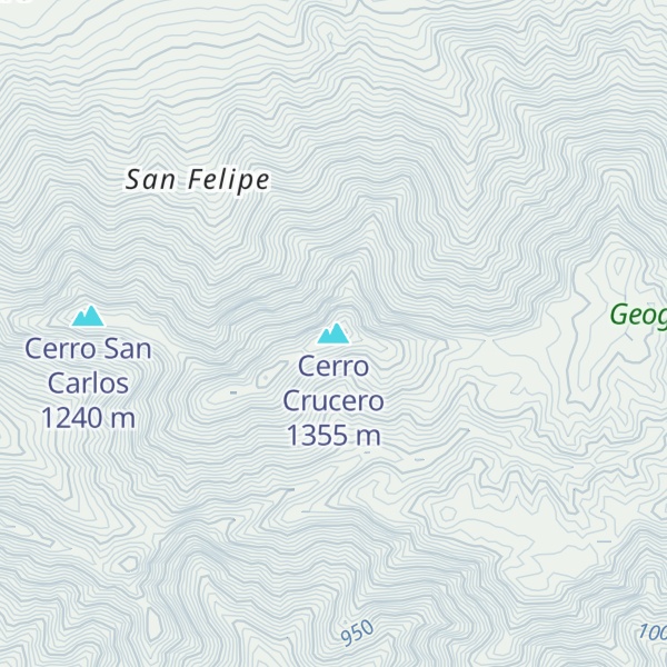 Map of Cerro Crucero