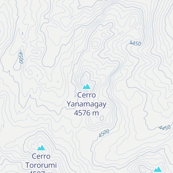 Map of Cerro Yanamagay