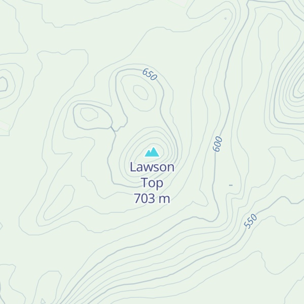 Map of Lawson Top