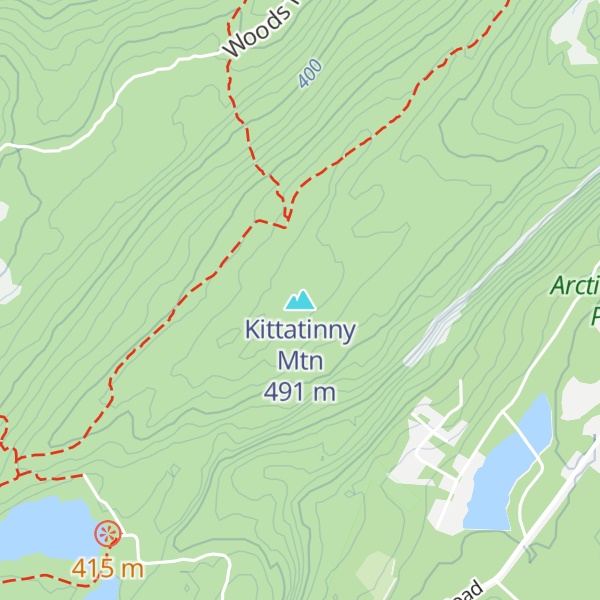 Map of Kittatinny Mtn