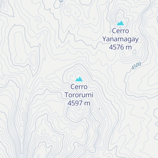 Map of Cerro Tororumi