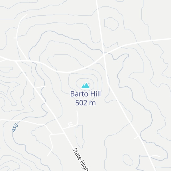 Map of Barto Hill
