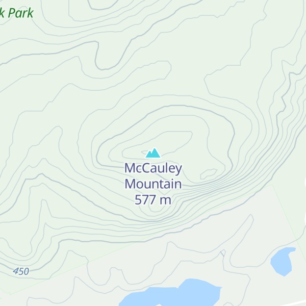 Map of McCauley Mountain