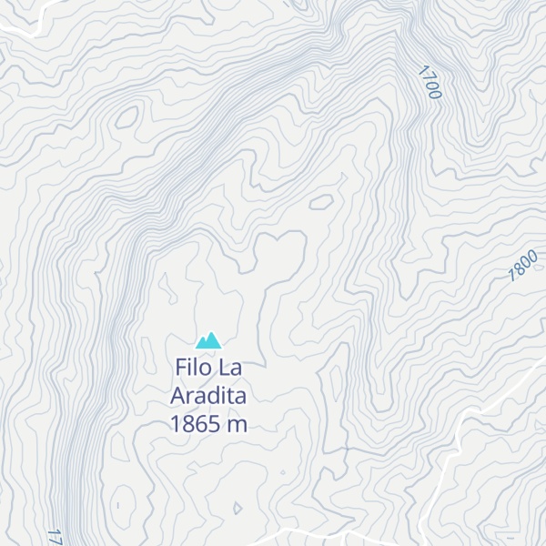 Map of Cerro La Aradita